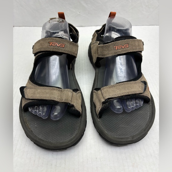 Teva Taupe and Black Men\'s Outdoor Strappy Sandals, SZ 9, box 21 main image 6